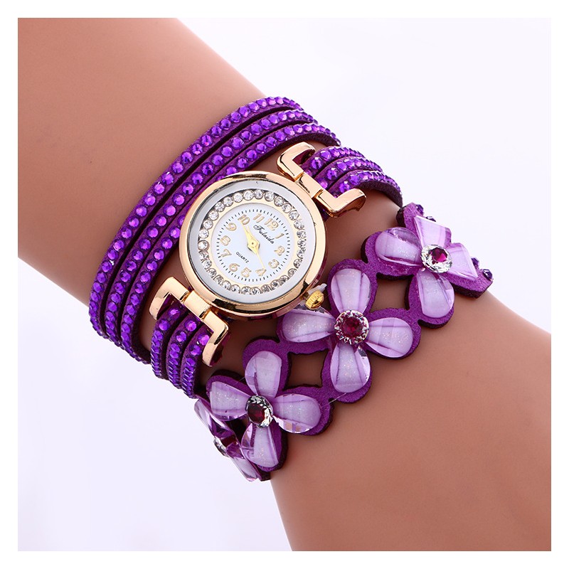 Multilayer crystal bracelet - with watchBracelets