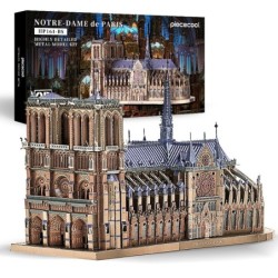 3D-metallpussel - Notre Dame-katedralen - DIY-modell - byggsats