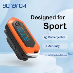 Yongrow - medicinsk digital fingertoppsoximeter - puls / blodsyre / mättnadsmätare - SPO2 PR-monitor