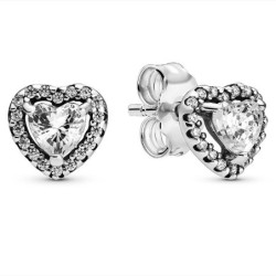 Heart shaped earrings with crystalsEarrings