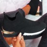 Mesh sportsneakers - slip on skor - med hög plattform
