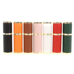 Läderparfymflaska - tom metallbehållare - 5ml