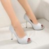 Sexy high heeled pumps - open toeHigh heels