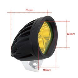 LED motorcykel pannlampa - vattentät - 20W - 2000lm