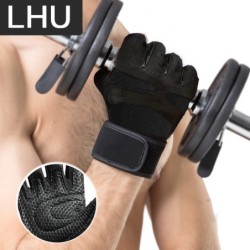 Professionella fitnesshandskar - halvfinger - honeycomb design