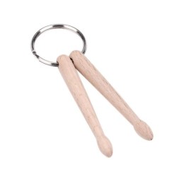 Mini wooden drum sticks - keychainKeyrings