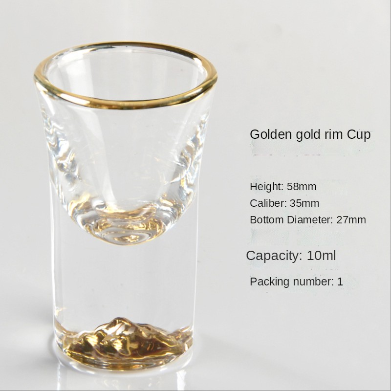 Glasögonshots - med gyllene design - blyfri - 10ml