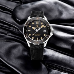 PAGANI DESIGN - modeautomatisk klocka - nylonarmband - svart