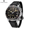 PAGANI DESIGN - modeautomatisk klocka - nylonarmband - svart