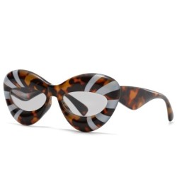 Fashionable sunglasses - striped cat eyesSunglasses