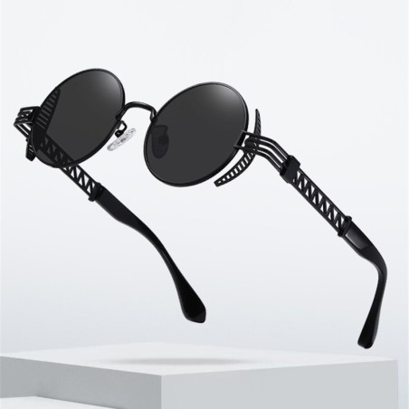 Steampunk style round sunglasses - metal frame - UV400Sunglasses