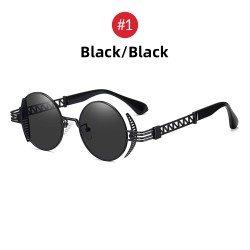 Steampunk style round sunglasses - metal frame - UV400Sunglasses