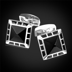 Elegant square black cufflinksCufflinks