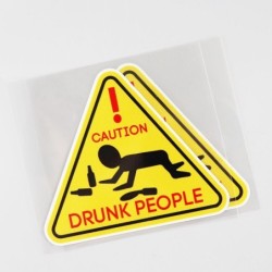 Decorative car sticker - CAUTION DRUNK PEOPLEStickers