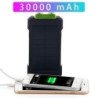 Solenergibank - dubbel USB - vattentät - med kompassnyckelring - LED - 30000mAh