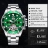 TEVISE - elegant automatic watch - stainless steel - waterproof - gold / greenWatches