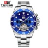 TEVISE - elegant automatic watch - stainless steel - waterproof - silver / blueWatches