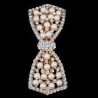 Crystal bowknot with pearls - hair clipHair clips