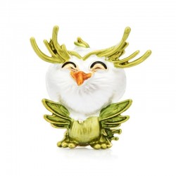 Smiling little owl - crystal broochBrooches