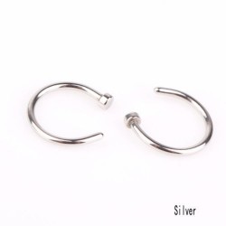 Nose hoop ring - body piercing - stainless steel - 2 piecesPiercings