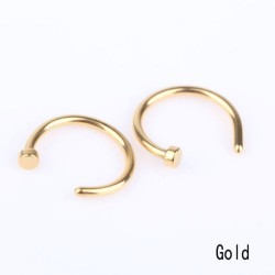 Näsring - piercing - rostfritt stål - 2 st