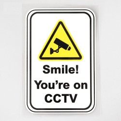 Varningsklistermärke - LE! DU ÄR PÅ CCTV