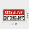 Varningsdekal - Håll dig vid liv! Drick inte och kör inte