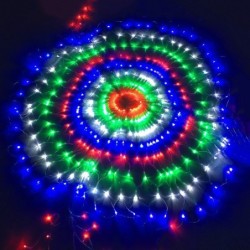 Färgglatt påfågelnät - LED-slingor - 3 M