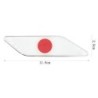 Bildekal i metall - Japans flagga - 2 st