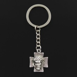 Kors med Jesus - nyckelring i metall