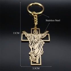 Jesus / kors - metall nyckelring