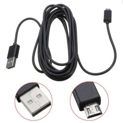 Micro USB-laddare - kabel - för PS4 DualShock 4 / Xbox One-kontroller - 3M