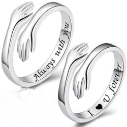 Storleksbar ring - "I Love You Forever" - unisex