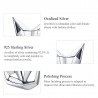 Geometrisk räv - fashionabla silverörhängen
