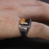 Ring 925 sterling silver - signet med tigeröga sten
