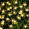 Solljus - LED-snöre - girlang - Juldekoration - blommor