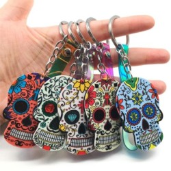 Färgglad mexikansk skalle - nyckelring