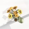 Vase with sunflowers - retro broochBrooches
