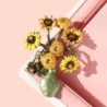 Vase with sunflowers - retro broochBrooches