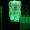 3D Tooth RGB LED-lampa - USB - touch-light