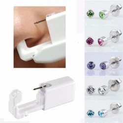 Body / ear piercing kit - disposable - safe - sterile - gun / studPiercings