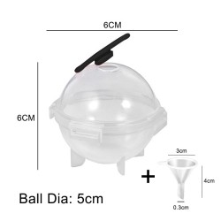 Isbitsform i plast - rund boll - 5cm