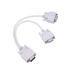 VGA SVGA - 1 till 2 bildskärmar - hane till 2 dubbla hona Y - 15 stift - adapter - splitterkabel