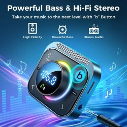 Universal bil Bluetooth FM-sändare - dubbel USB-laddare - inbyggd mikrofon