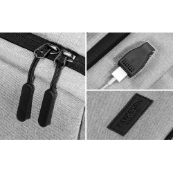 Trendig laptopväska - ryggsäck - med USB-laddningsport - vattentät