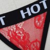 Sexiga g-strängar i spets - med tjockt gummi - "Hot Artist" bokstäver