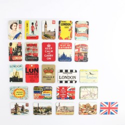 Storbritannien / England - brittisk stil kylskåpsmagneter - set 24 delar