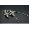 Silver flower with four leaves - earringsEarrings