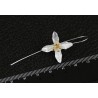 Silverblomma med fyra blad - örhängen