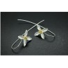Silver flower with four leaves - earringsEarrings